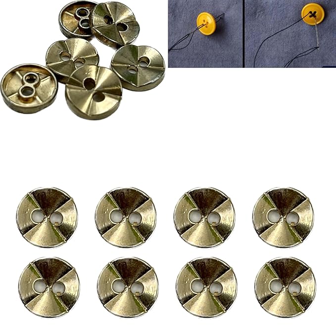 Round Dual-Hole Metal Button | 12mm