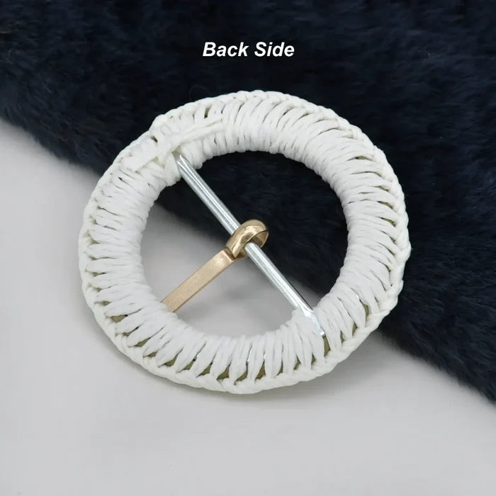 Ani Accessories round handcrafted buckle with metal pin 2.5 inch buckle for belts bags DIY accessory decor