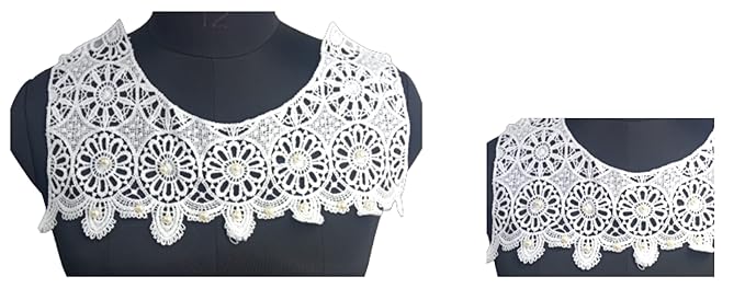 Women’s dresses and kurtis featuring round neckline with floral cut work design by Ani Accessories, adding sophistication and style.