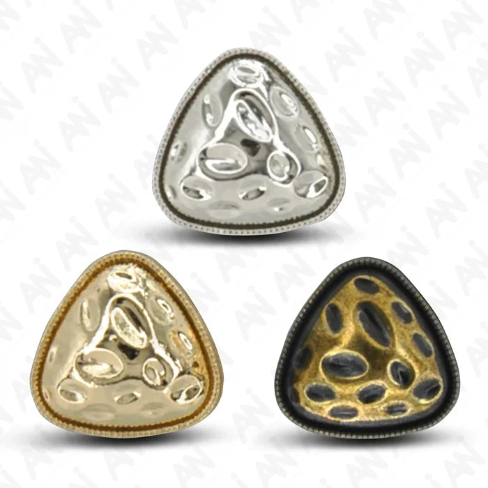 Round Triangle Hammered Shirt Buttons | 12mm(20L)
