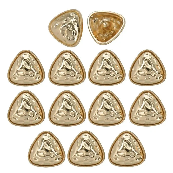 Round Triangle Hammered Shirt Buttons | 12mm(20L)