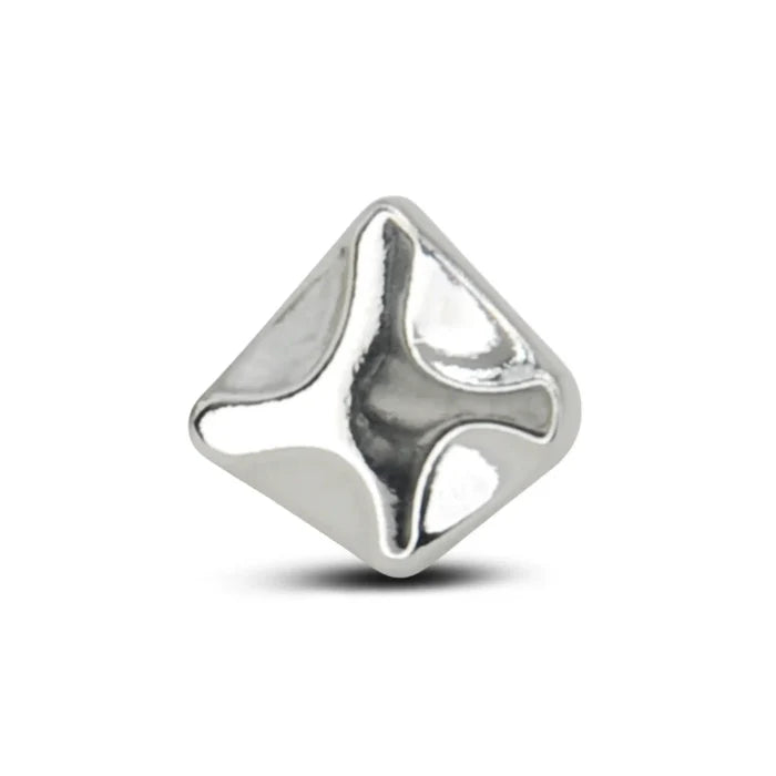Rounded Square Metal Buttons | 10mm(17L)