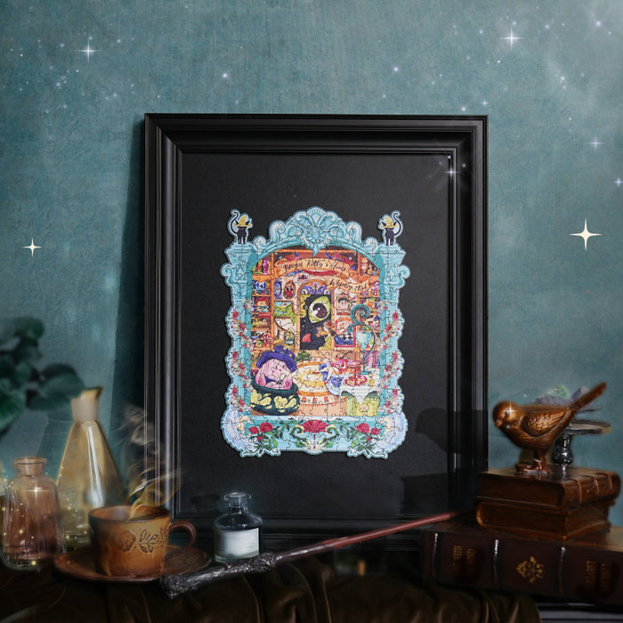 Rowood Magic Kitty's Home Wooden Jigsaw Puzzle TA009 3D wooden puzzle model, angled view showing detail and craftsmanship