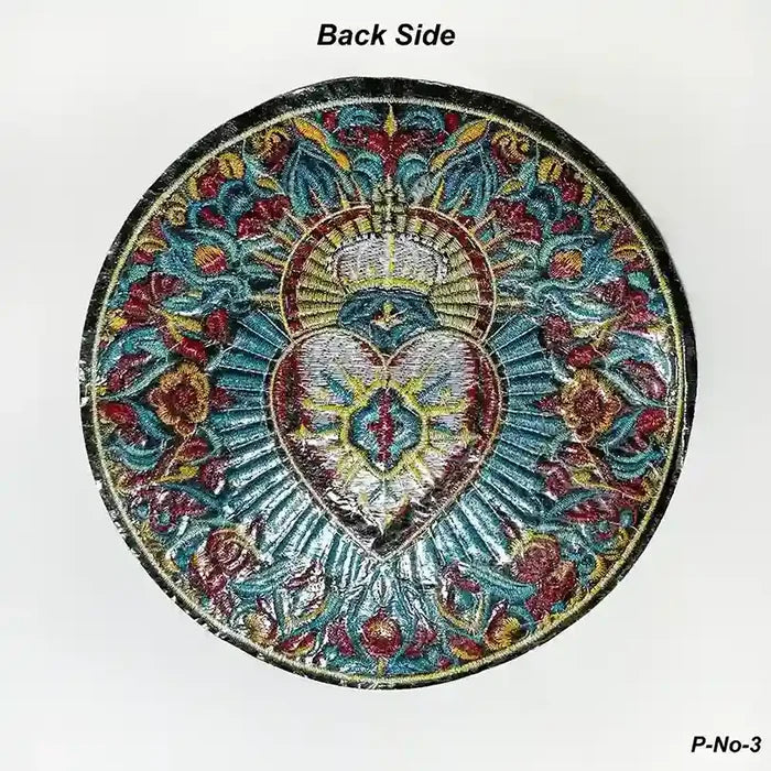 Royal Crowned Sacred Heart Mandala Hot Fix Patch