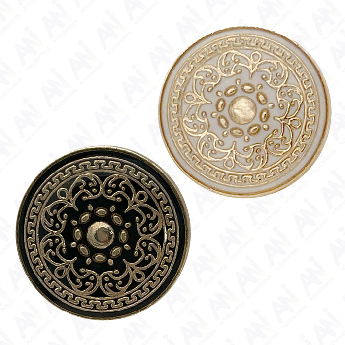 Royal Elegance Shank Metal Buttons | 18mm(28L) & 20mm(32L)