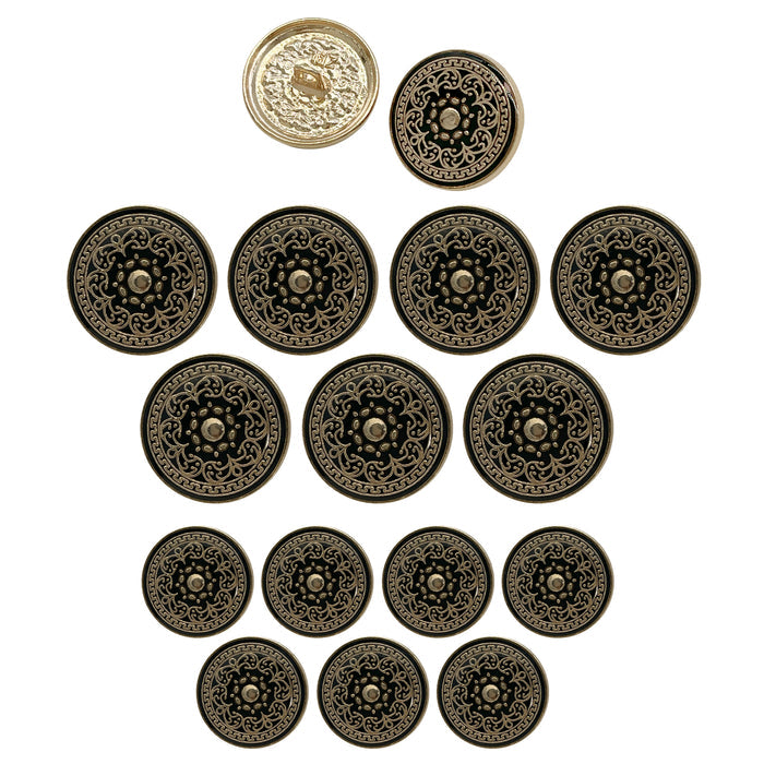 Gold black / 18mm(28L) + 23mm(36L) / 7 Big + 7 Small