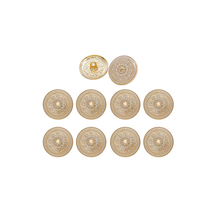 Royal Elegance Shank Metal Buttons | 18mm(28L) & 20mm(32L)