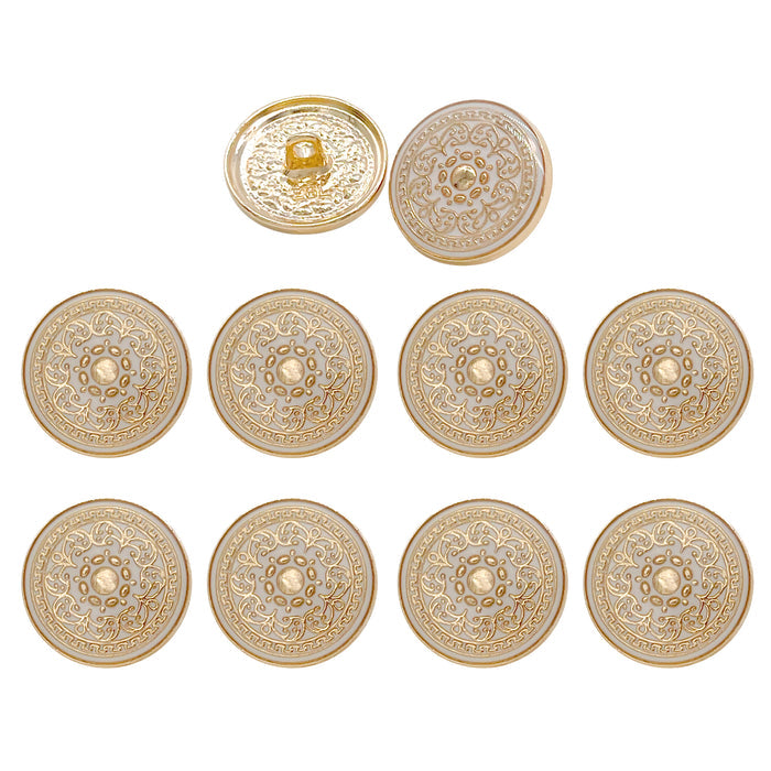 Royal Elegance Shank Metal Buttons | 18mm(28L) & 20mm(32L)