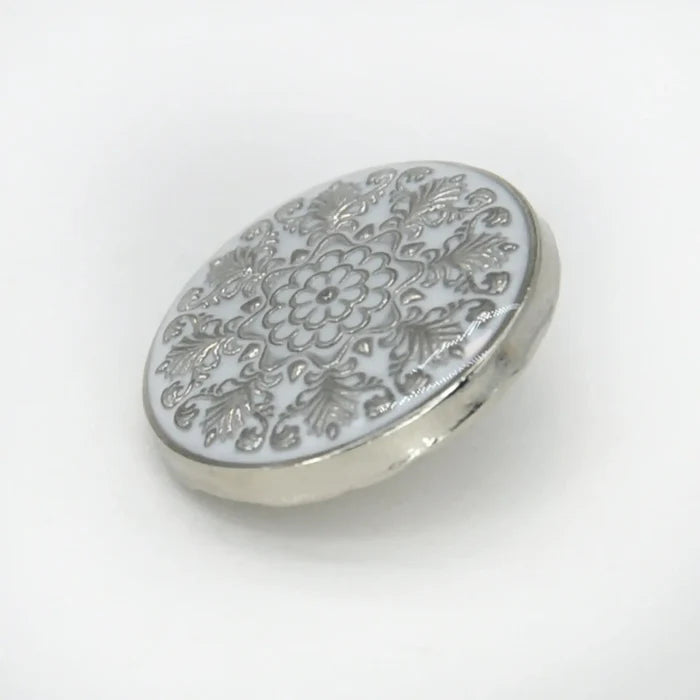 Royal Floral Metal Button | 21mm(34L) & 18mm(28L)
