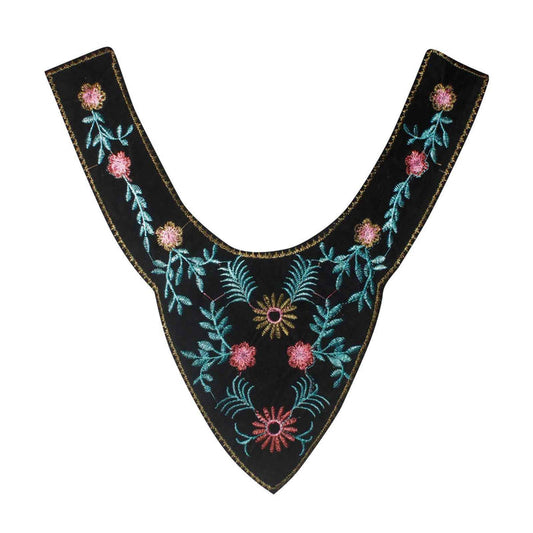 Royal floral round shape neckline with intricate embroidery and elegant detailing, ideal for ethnic dresses