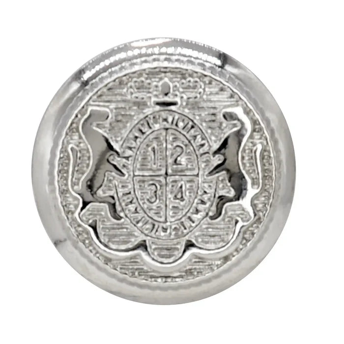 Royal Horse Silver Metal Button | 18mm(28L) & 22mm(34L)