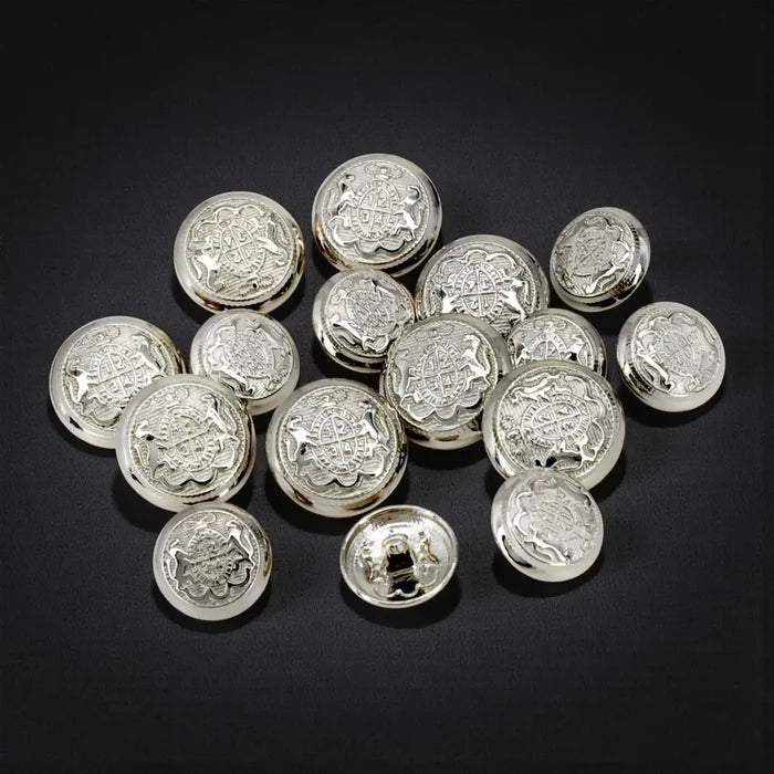 Royal Horse Silver Metal Button | 18mm(28L) & 22mm(34L)