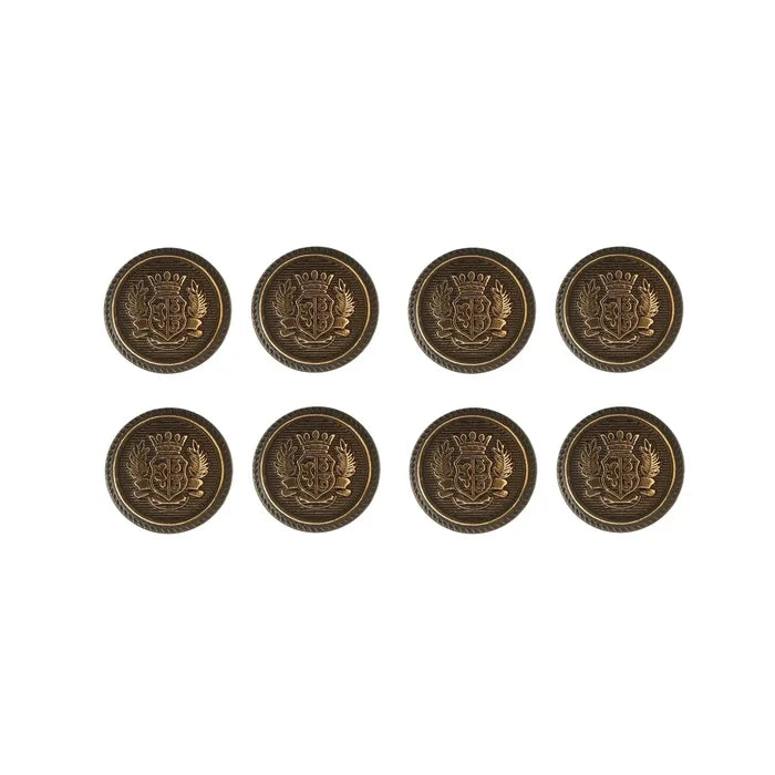 Royal imperial crest Metal Shank Button | 18mm(28L) & 22mm(34L)