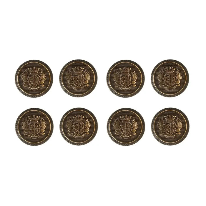 Royal imperial crest Metal Shank Button | 18mm(28L) & 22mm(34L)