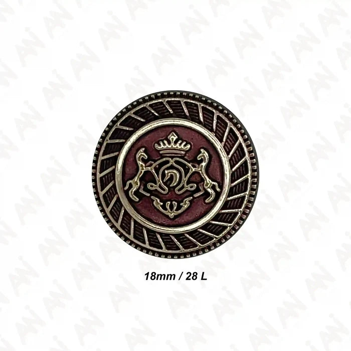 Royal Insignia Metal Buttons | 18mm(28L) & 21mm(34L)