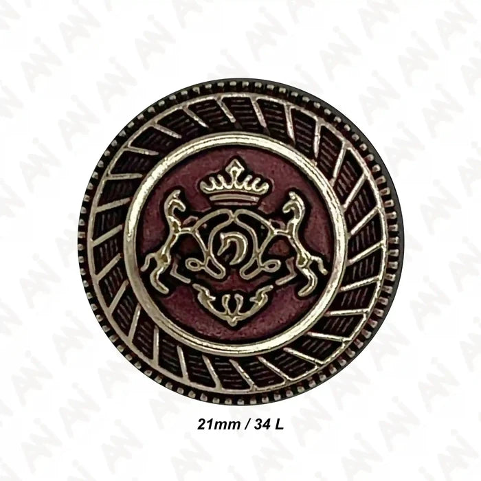 Royal Insignia Metal Buttons | 18mm(28L) & 21mm(34L)