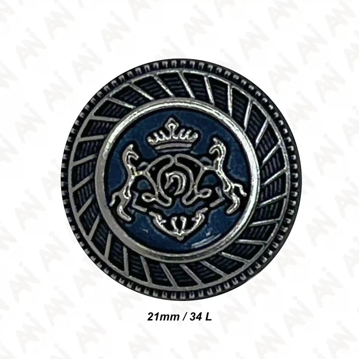 Royal Insignia Metal Buttons | 18mm(28L) & 21mm(34L)