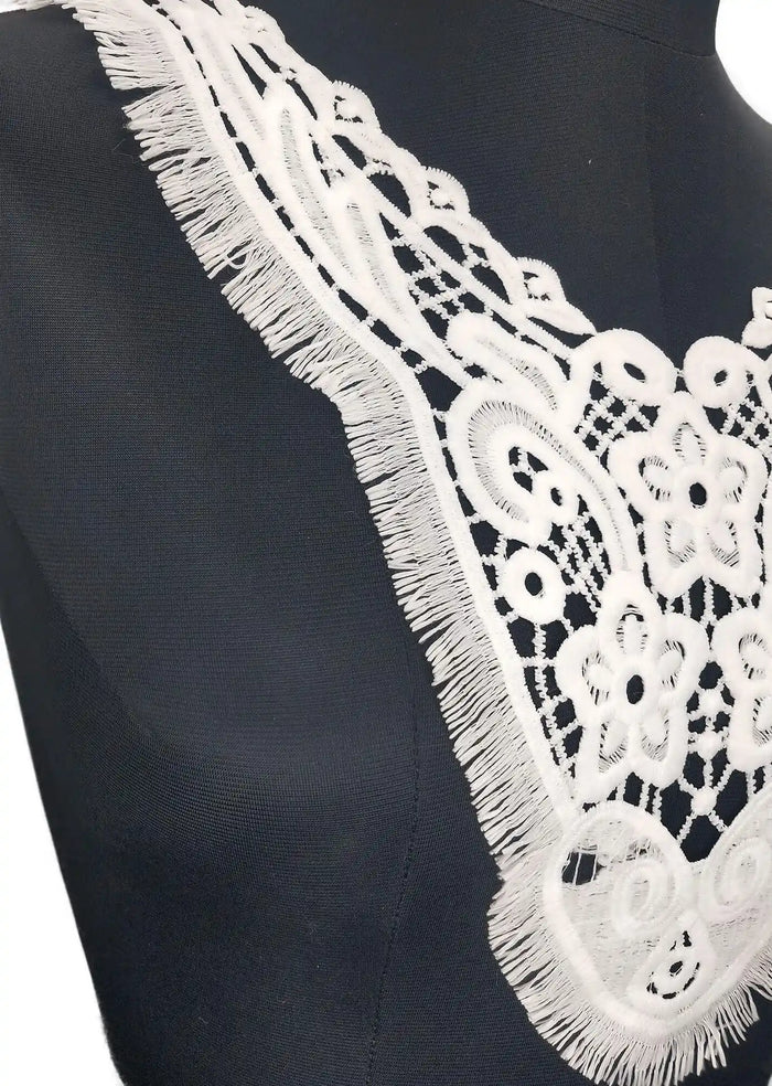 Elegant royal lace neckline applique designed for bridal and festive outfits by Ani Accessories