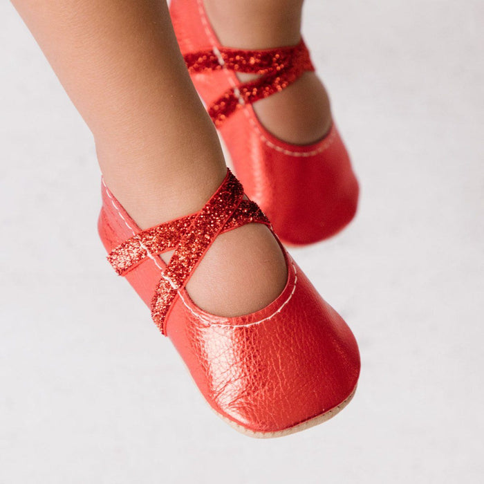 Ruby Ballet Slipper Baby Shoe - Babies in Bloom