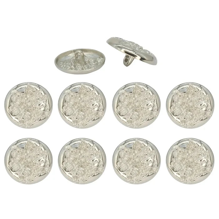 Ruffle Design Metal Buttons | 18mm (28L) & 22mm (34L)