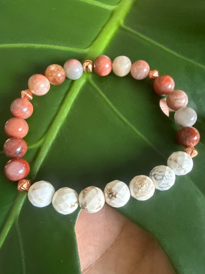 Sacred Desert Path – 7” Mookaite, White Buffalo & Copper