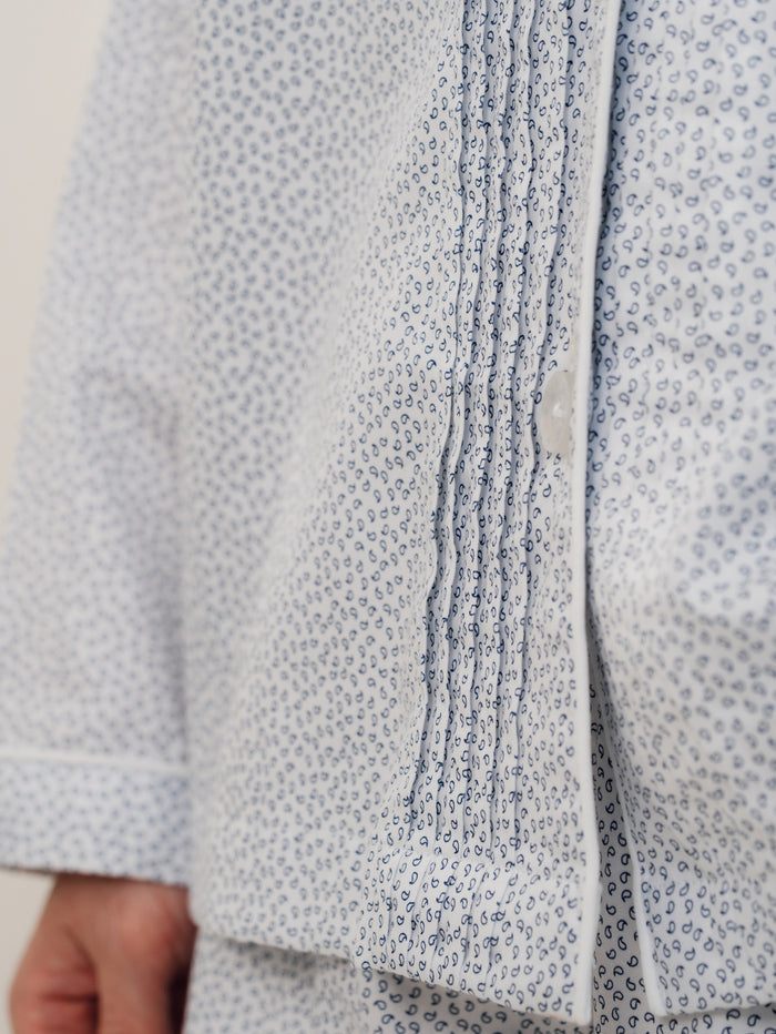 Premium cotton fabric texture of the PEKGEE Sailorette Frosted Petals collection.