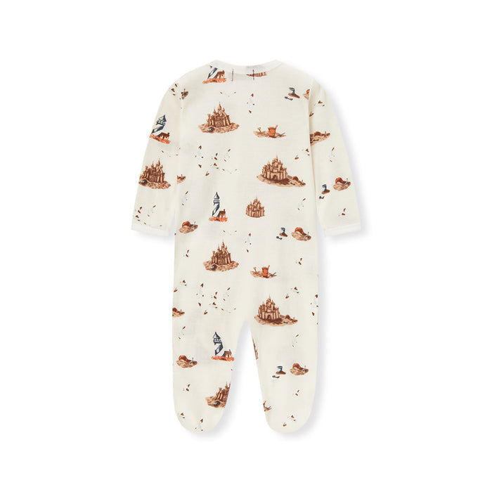 Sandcastle Organic Cotton Zipper Footed Romper