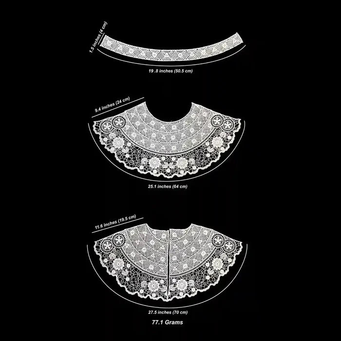 Scallop Design Guipure Lace Collar