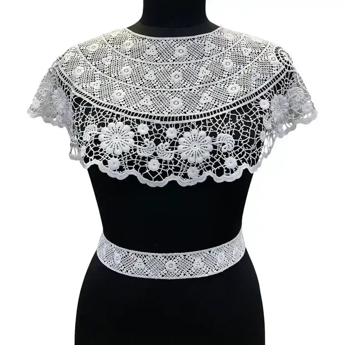 Scallop Design Guipure Lace Collar
