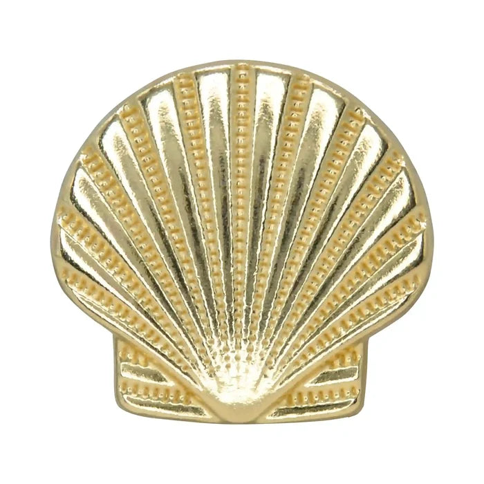 Scallop Sea Shell Metal Buttons | 50mm(80L)