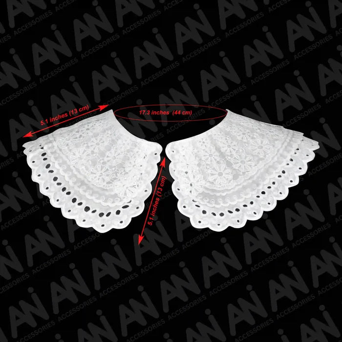 Ani Accessories Scalloped Edge Lace Neck Collar adding elegant charm to women dresses and festive outfits