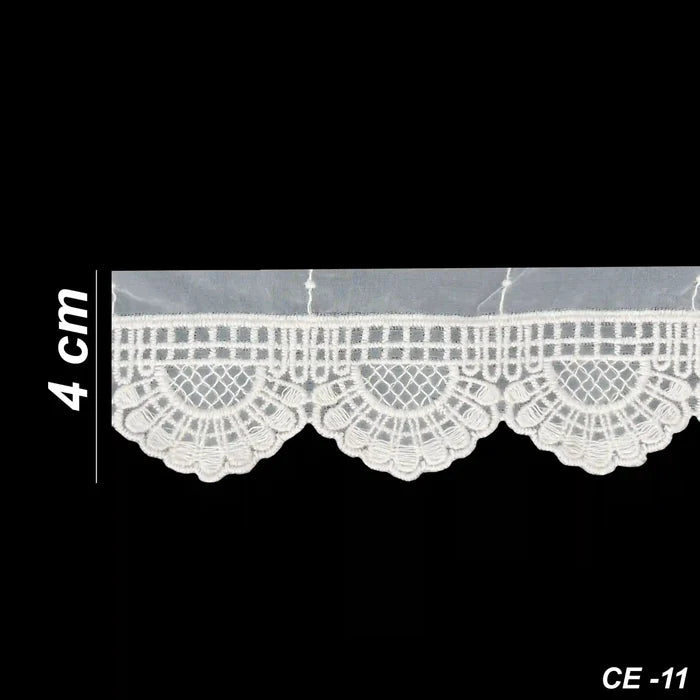 Scalloped Organza Lace | 2 Meters | SKU-CE-11