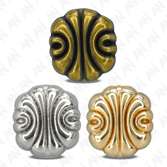 Scalloped Shirt Metal Button | 10mm(17L)
