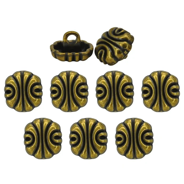 Antique gold / 13mm(20L) / 7 Buttons