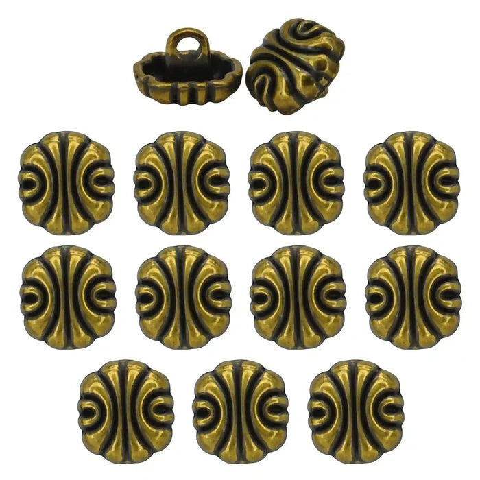 Antique gold / 13mm(20L) / 11 Buttons