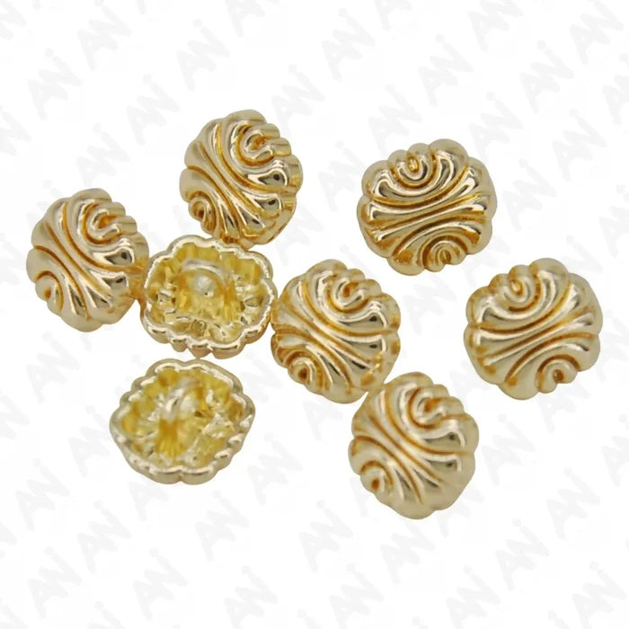 Scalloped Shirt Metal Button | 10mm(17L)