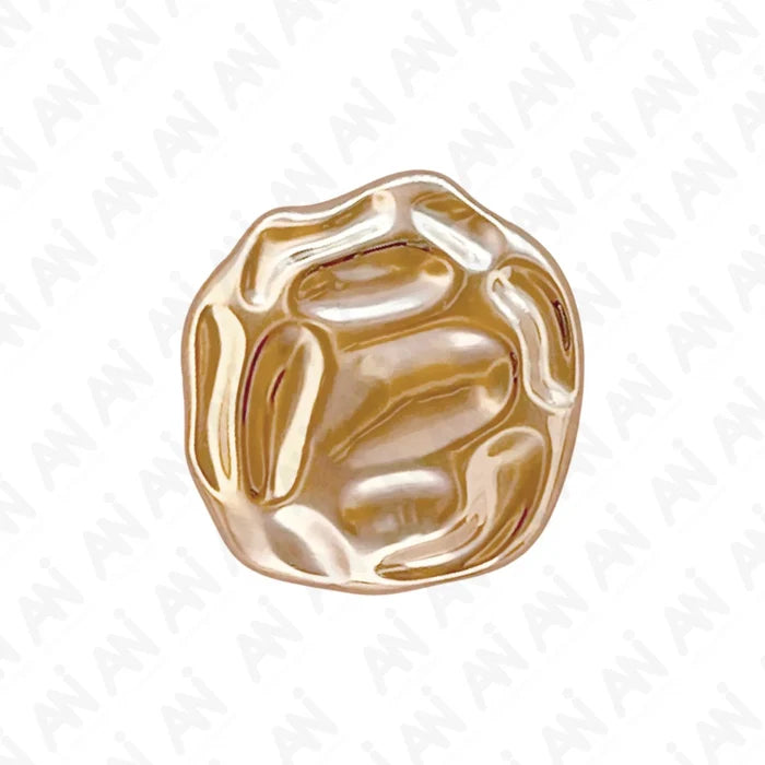 Buy Now Ani Accessories Sculpted Gold Shining Nugget Style Buckle in a  white background.
