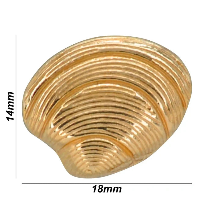 Seashell Metal Button | 15mm & 18mm