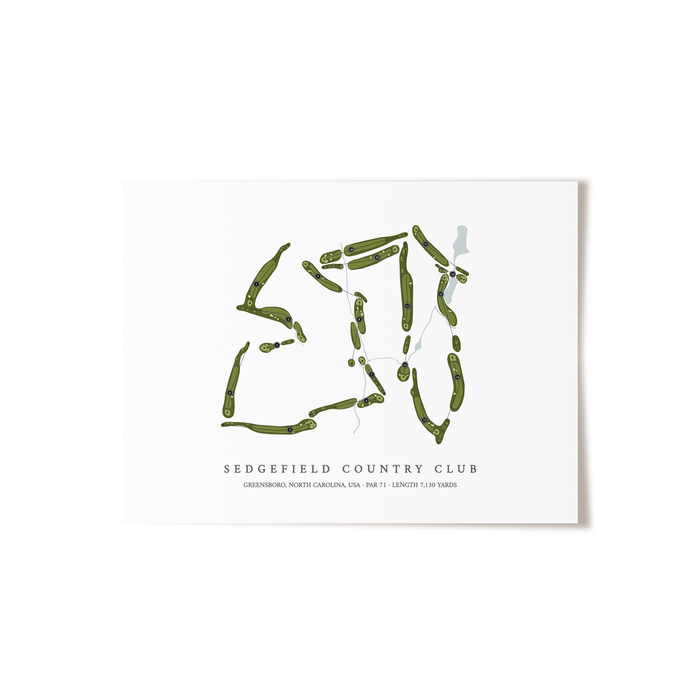 Sedgefield Country Club | Golf Course Map | Unframed