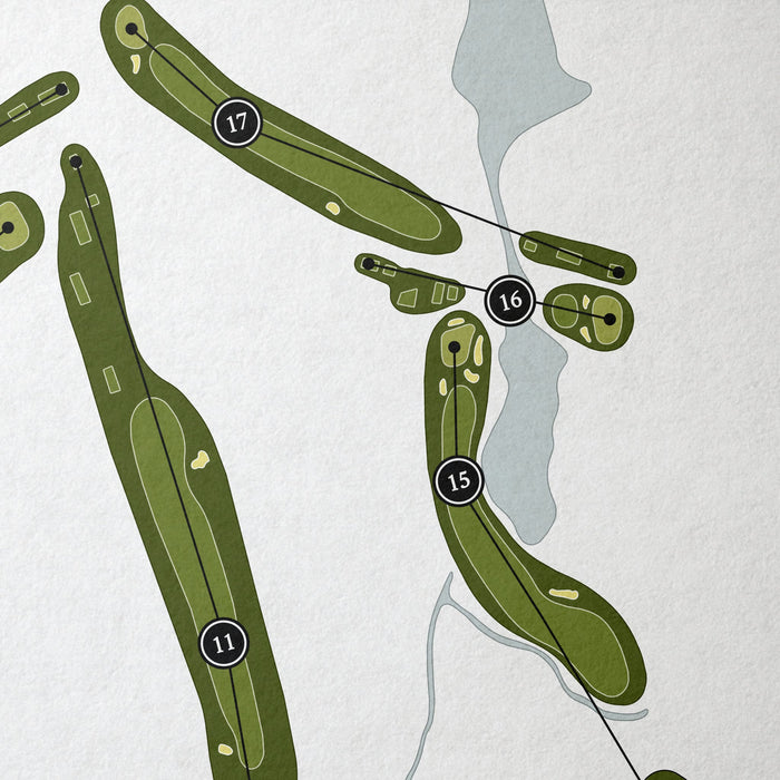 Sedgefield Country Club | Golf Course Map | Close Up