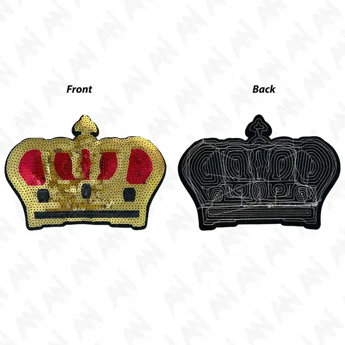 Sequin Crown Sew Patch