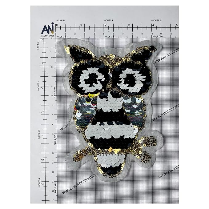 Sequin Owl Patches | 2 in One