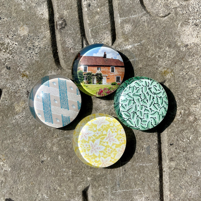 Set of 4 Crystal Magnets - Historic Wallpaper & Jane Austen's House Exclusive