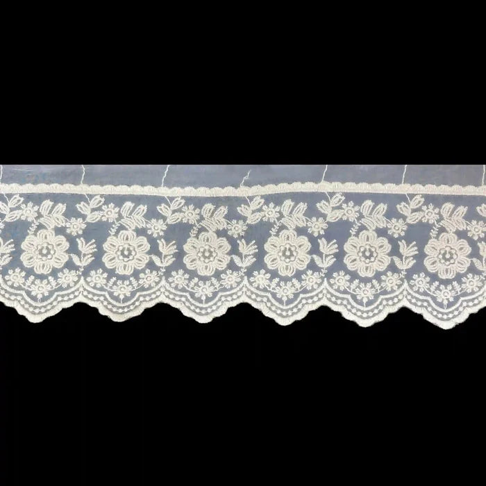 Sheer Organza Embroidered Trim | 2 Meters | CE-16
