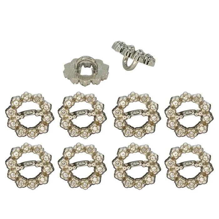 Shimmering Starburst Diamond Metal Buttons