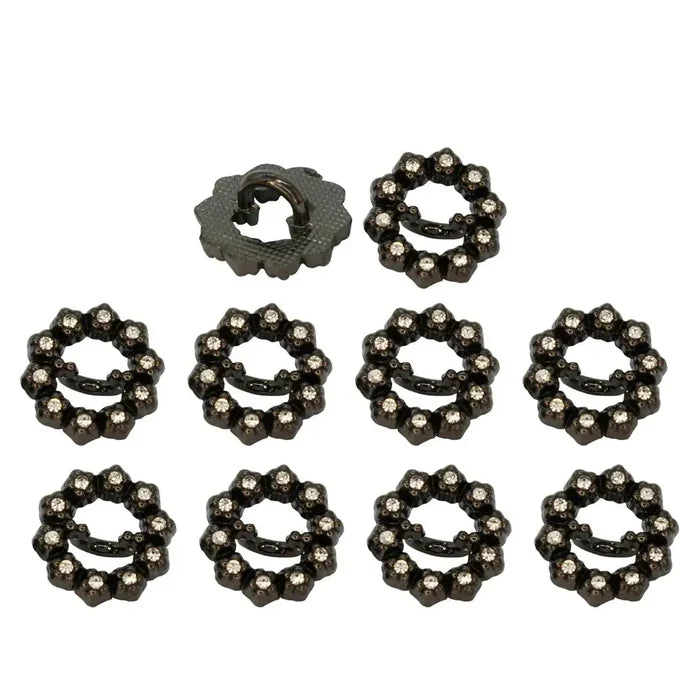 Shimmering Starburst Diamond Metal Buttons