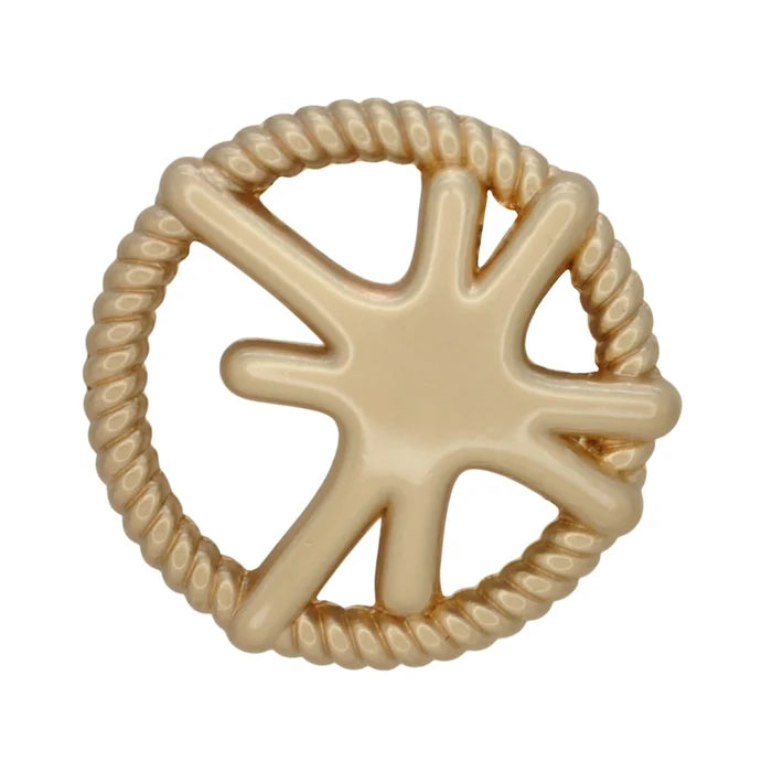 Shining Star Design Rope Edge Shank Metal Button | 18mm (28L) & 23mm (36L)