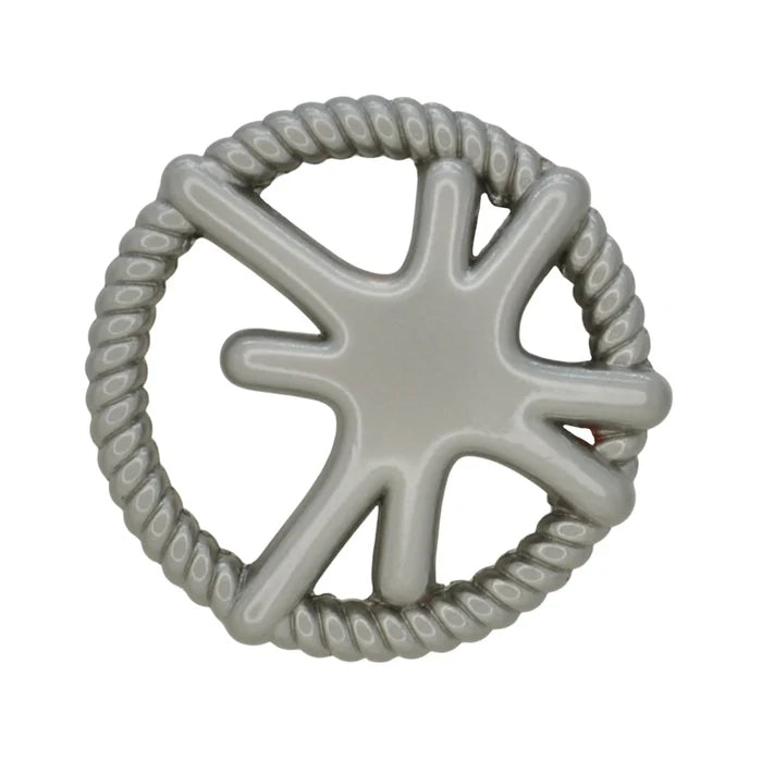 Shining Star Design Rope Edge Shank Metal Button | 18mm (28L) & 23mm (36L)