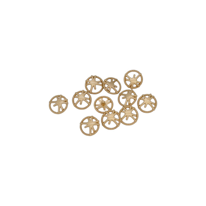Matte gold / 18mm (28L) / 50 Buttons
