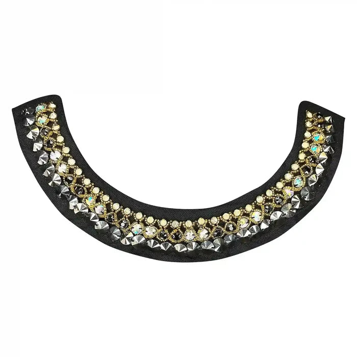 Shiny Beaded Round Neckline